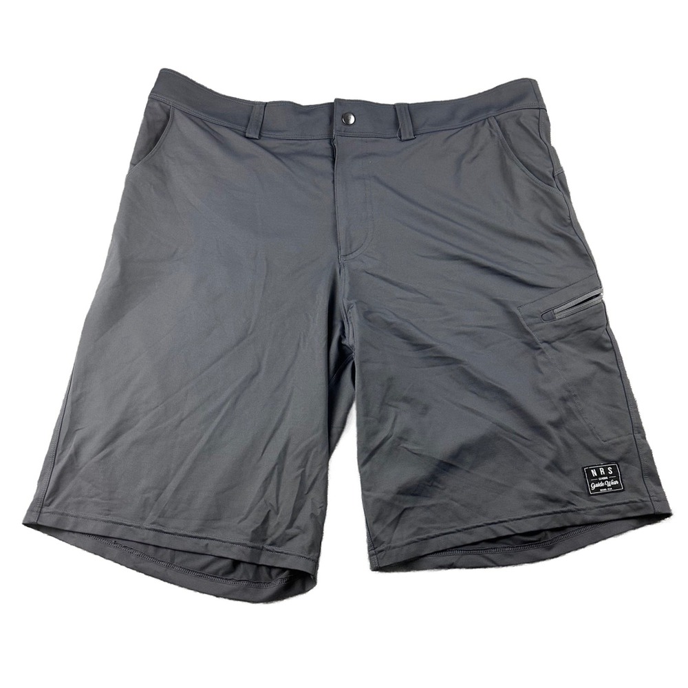 NRS Cargo Shorts Men 38 Gray Guide Wear Nylon Zip Pocket Gorpcore Outdoor Summer